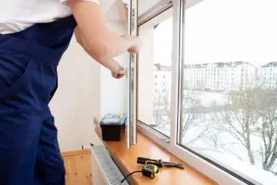 Těsnění plastových oken - ukázka práce